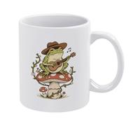 Vintage Bluegrass Frog Coffee Cups Unique Cup Novelty Mugs 330Ml for Cappuccino Men Latte