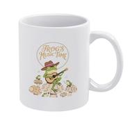 Vintage Bluegrass Frog Mug Novelty Coffee Cups Classic Drinkware 330Ml for Milk Syrup Hot Chocolate