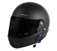 Vintage Bluetooth Motorcycle Full Face Helmet Retro Style Motorbike Helmet DOTECE Approved Lightweight Ventilation Design with Double Visor Microphone for Adult Men and Women B,M=57~58cm
