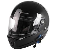 Vintage Bluetooth Motorcycle Full Face Helmet Retro Style Motorbike Helmet DOTECE Approved Lightweight Ventilation Design with Double Visor Microphone for Adult Men and Women K,M=57~58cm