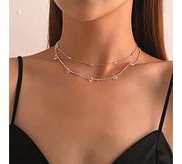 Vintage Bohemia Gold Coin Letter Layered Chain Necklace For Women Shell Pearl Moon Long Choker Collar Pendant Butterfly Necklace