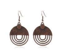 Vintage Bohemian Dangle Earrings for Women Retro Geometric Round Earrings Hollow Out Sculpted Ethnic Earrings Boho Statement Earrings for Women, Zinc, No Gemstone