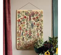 Vintage Boho Decor Botanical Wall Art Metal Tin Signs, Flower Wall Decor Retro Plant Metal Posters, 12x8 Inches Wildflower Decor Vintage Wall Art