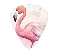Vintage Boho Flamingo Florals 12 Pcs Guitar Picks, 0.46mm/0.71mm/0.96mm Thickness, Guitar Plectrum With Storage Case For Acoustic-Electric Guitar Ukulele Bass
