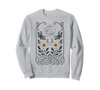 Vintage Boho Moon Moth Floral Tee Art Nouveau Botanical Sweatshirt