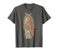 Vintage Boho Owl Mandala Folk Art T-Shirt