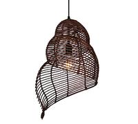 Vintage Boho Pendant Light Cafe Bar Restaurant Lamp Hanging Lamp In Brown 1Pc Rattan Wicker Lamp Shade Hand Woven Ceiling Light Fixture Decor For Dining Living Room Restaurant