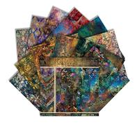 Vintage Boho Scrapbook Paper 6x6 Inch 24 Sheets Single-Sided Decorative Craft Paper for Card Making Junk Journaling Origami Mixed Media (Midnight Floral Spectrum)