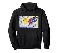 Vintage Bold Yellow Red Blue Geometric Abstract Artwork Pullover Hoodie