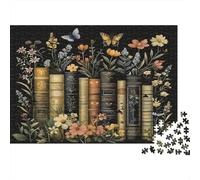 Vintage Book Arrangement 1000 Pc Extra-thick Cardboard Premium Jigsaw Puzzle Teen Fans 12-18 Hard Difficult Challenge Fun Present 38x26cm/1000pcs
