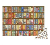 Vintage Book Collection 100% Recycled Cardboard Library Book Wall Art 1000 Piece Jigsaw Puzzle for Adults Beautifully Illustrated Unique 70x50cm/1000pcs