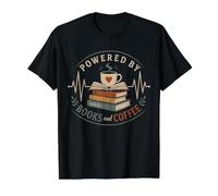 Vintage Book Lover Coffee Reader Literary Morning Vibe Value Graphic T-Shirt, Men, Black, L