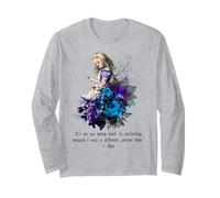 Vintage Book Quote It’s no use Going Back to Yesterday... Long Sleeve T-Shirt