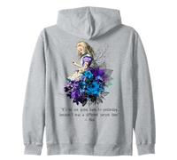 Vintage Book Quote "It’s no use going back to yesterday..." Zip Hoodie