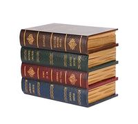 Vintage Book Shaped Jewelry Box Secret Hollow Storage Box for Rings, Necklaces, Trifles, Decorative Fake Book Holder for Home Decor (NOENNULLq4u31bit02-01)