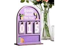 Vintage Book Sign, Rustic Wooden Display Stand, 7.08 Inch, Easy to Use Home Sign with Charming Style, Long Life Reading Counter, Study Prop with Design