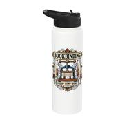 Vintage Bookbinding Fold Sew Bind Bookbinder Craft Stainless Steel Insulated Water Bottle