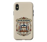 Vintage Bookbinding Fold Sew Bind Bookbinder Distressed Art Case for iPhone X/XS
