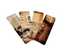 Vintage Bookmark Set, Decorative Card Bookmarks for Books, Journals & Gifts, Travel, Floral, Map & Home Designs, Aesthetic Reading Accessories (4pc Vintage Maps Set 5)