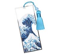 Vintage Bookmarks Metal Bookmarks Japanese Ukiyoe Sea Wave Retro Bookmarker Cards with Tassel for Adults Office School Reading Kids Japanese