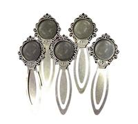 Vintage Bookmarks with Clear Stone 5Pieces Metal Book Page Clip Reading Accessories for Teacher Book Lover Reader Bookmarks with Crystals