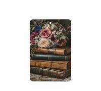 Vintage Books On Dark Table Flowers Car Air Fresheners 4 Pcs Hanging Scented Cards Fragrance Scented Cards For Car Aromatherapy Tablets