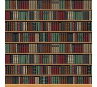 Vintage Bookshelf Fabric for Chairs & Outdoor Use by The Yard, Watercolor Effect Painting Fabric for Upholstery & DIY Projects, 1 Yard (L92*W150cm)