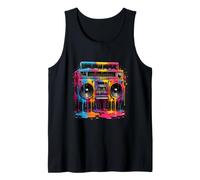 Vintage Boombox Graffiti Music Culture Throwback Classic Fun Tank Top