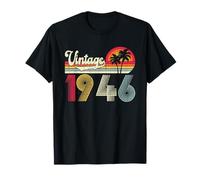 Vintage Born in 1946 80th Birthday Gifts 80 Years Old Retro T-Shirt