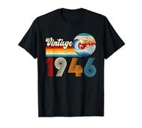 Vintage Born in 1946 80th Birthday Gifts 80 Years Old Retro T-Shirt