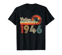 Vintage Born In 1946 Retro 80th Birthday Gifts 80 Years Old T-Shirt