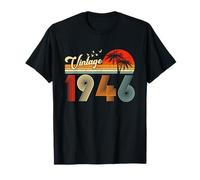 Vintage Born in 1946 Retro 80th Birthday Gifts 80 Years Old T-Shirt