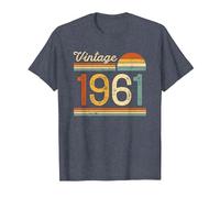 Vintage Born in 1961-64th Birthday 64 Years Old Men Women T-Shirt, Men, Heather Blue, 4X-Large
