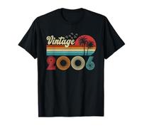 Vintage Born In 2006 20th Birthday Gifts 20 Years Old Retro T-Shirt
