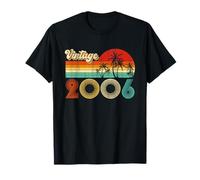 Vintage Born In 2006 Retro 20th Birthday Gifts 20 Years Old T-Shirt