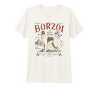 Vintage Borzoi Dog Russian Wolfhound Retro Pet Lover Premium T-Shirt