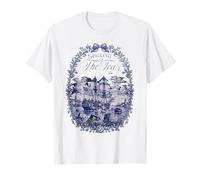 Vintage Boston Tea History Spilling Tea Humor Art 1773 T-Shirt