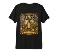 Vintage Botanical Apothecary Gothic Herb Illustration Design Premium T-Shirt