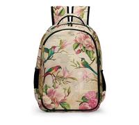 Vintage Botanical Birds & Orchids Backpack - Laptop Backpack for Women, Stylish Daypack for School Work Travel