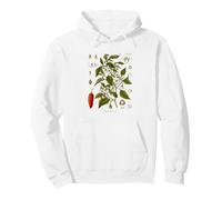 Vintage Botanical chili red peppers Garden Botany Pullover Hoodie