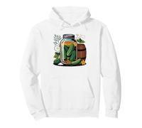 Vintage Botanical Dill Cucumber Pickle Illustration Maker Pullover Hoodie