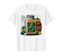 Vintage Botanical Dill Cucumber Pickle Illustration Maker T-Shirt