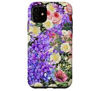 Vintage Botanical Flower Art Rose Peony Lavender Lilac Flora Case for iPhone 11
