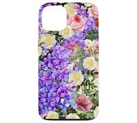 Vintage Botanical Flower Art Rose Peony Lavender Lilac Flora Case for iPhone 13
