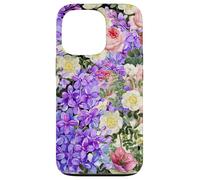 Vintage Botanical Flower Art Rose Peony Lavender Lilac Flora Case for iPhone 13 Pro