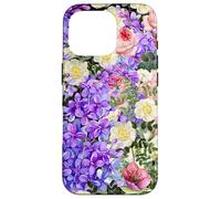 Vintage Botanical Flower Art Rose Peony Lavender Lilac Flora Case for iPhone 16 Pro