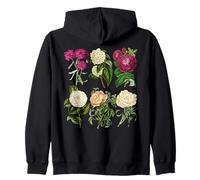 Vintage Botanical Flower Collection Zip Hoodie