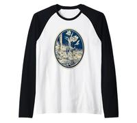Vintage Botanical Illustration Gothic Floral Art Raglan Baseball Tee