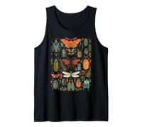 Vintage Botanical Insect Pattern Art Nature Bug Lover Tank Top