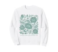 Vintage Botanical Latin Phrase Floral Design Sweatshirt